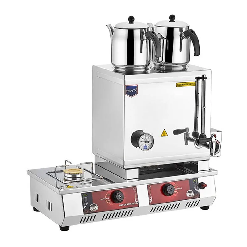 Remta N12(E) 40 Model Çay Ocağı, Doğalgazlı ve Elektrikli, 2 Demlikli, 29 Litre Kapasiteli
