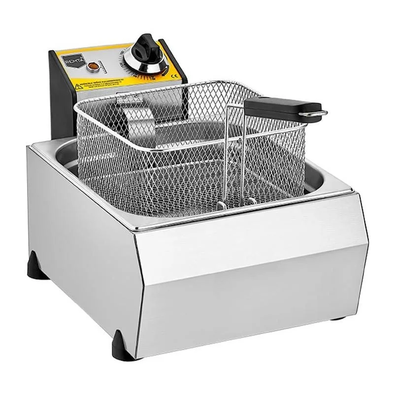 Remta R101 Elektrikli Fritöz, Kapaklı, 8 Litre Kapasiteli, 25x25x12 cm Sepet Ölçülü