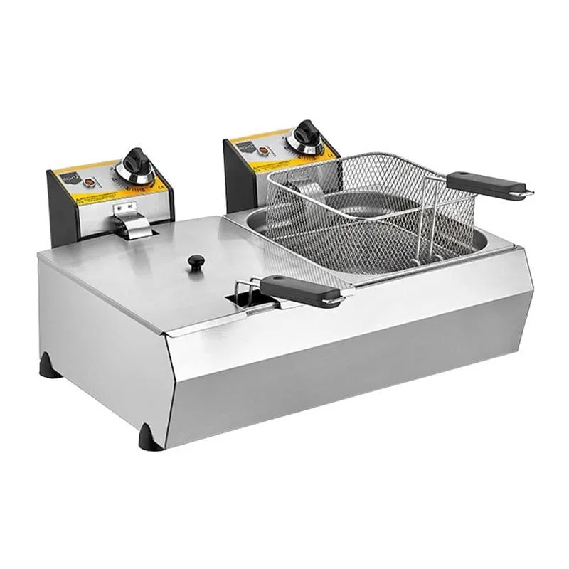 Remta R102 Elektrikli Fritöz, Çiftli, Kapaklı, 8+8 Litre Kapasiteli, 25x25x12 cm Sepet Ölçülü