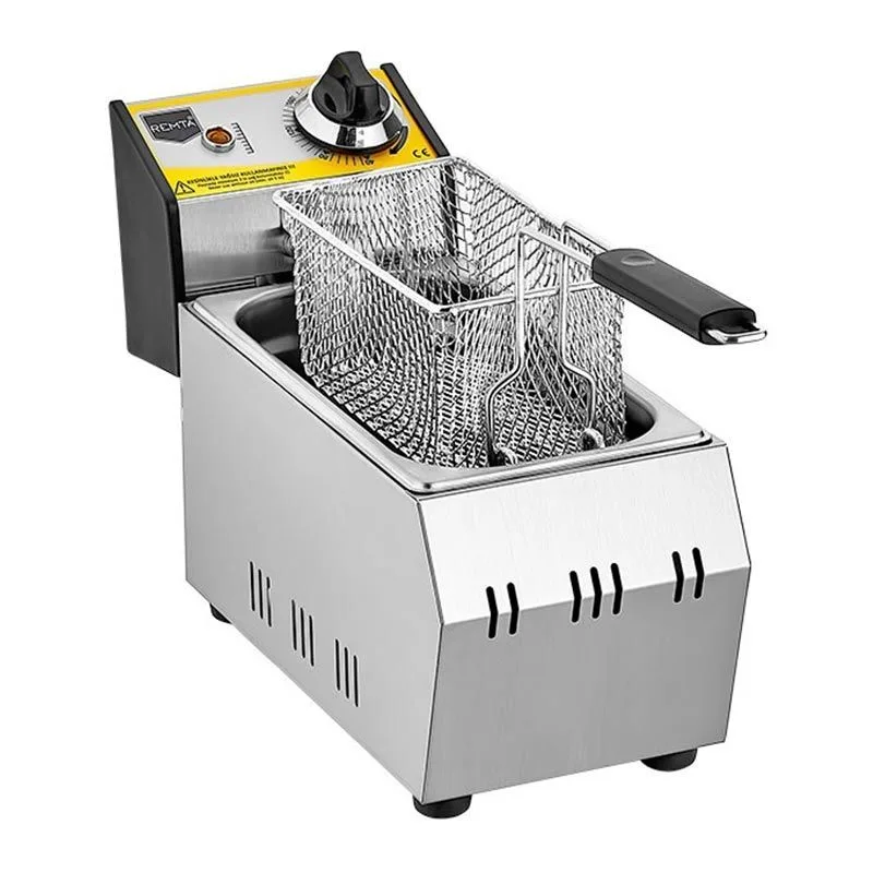 Remta R90 Elektrikli Fritöz, Kapaklı, 3 Litre Kapasiteli, 13x21x12 cm Sepet Ölçülü