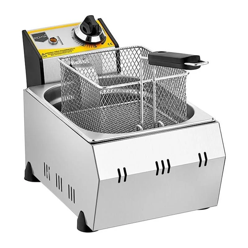 Remta R91 Elektrikli Fritöz, Kapaklı, 5 Litre Kapasiteli, 27x48x29 cm Sepet Ölçülü