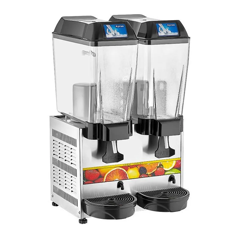 Remta ST14 Çiftli Ayran Soğutma Makinesi, 2 Karıştırıcılı, 20+20 Litre Kapasiteli, Silver