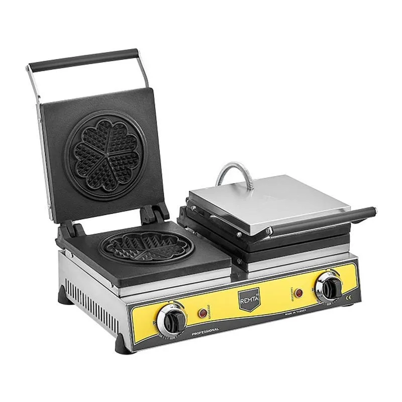 Remta W15 Çiftli Çiçek Model Waffle Makinesi Elektrikli 21 cm Çap
