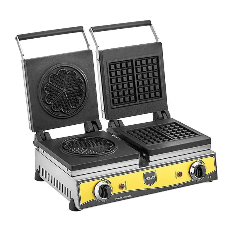 Remta W20 Çiftli Kare+Çiçek Model (16 cm Çap) Waffle Makinesi Elektrikli