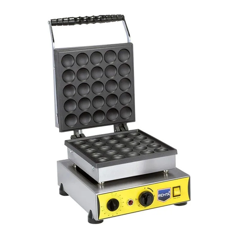 Remta W22 Tekli Yuvarlak Bubble Waffle Makinesi, Kapaklı, 25 Adet Kapasiteli