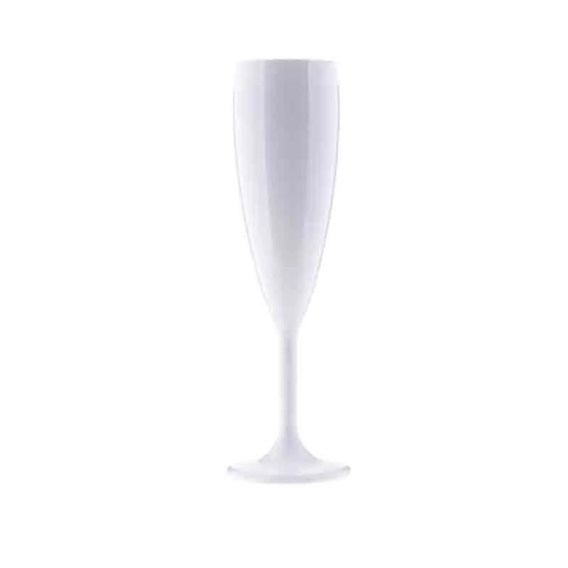 Rubikap GB.C18 Flüt Şampanya Bardağı, Polikarbon, 180 ml, Beyaz