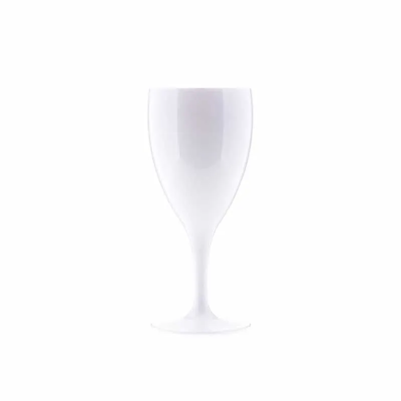 Rubikap PM.W23 Premium Şarap Bardağı, Polikarbon, 230 ml, Beyaz