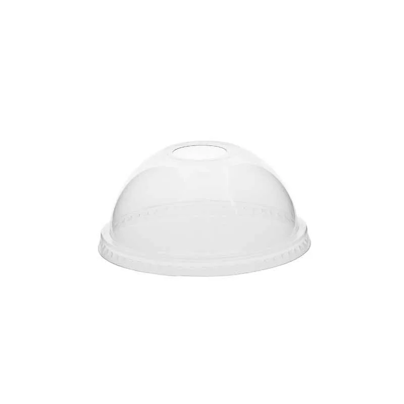 Rubikap Tek Kullanımlık Bombe Pet Kapak, 95 mm Şeffaf