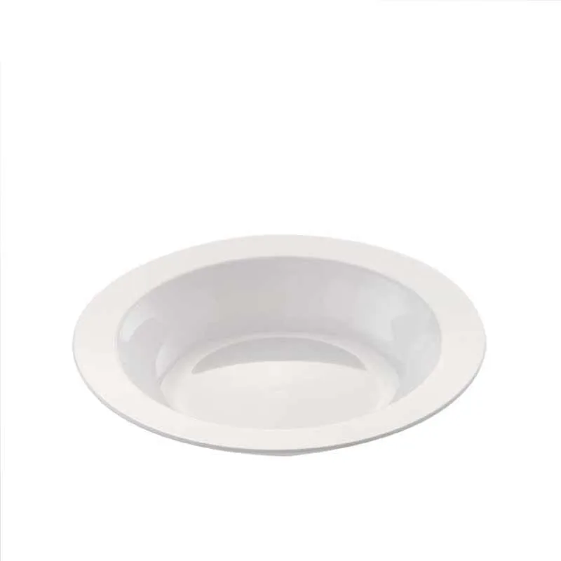 Rubikap Tek Kullanımlık Çukur Tabak, 19 cm, Beyaz
