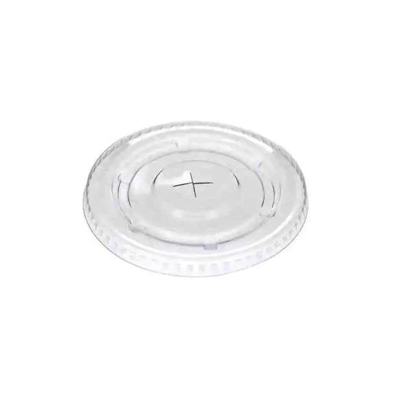 Rubikap Tek Kullanımlık Düz Pet Kapak, 95 mm Şeffaf