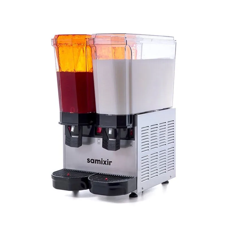 Samixir 40.SMI Klasik Twin Soğuk İçecek Dispenseri, 20+20 Lt, Kaırştırıcılı ve Fıskiyeli, Inox