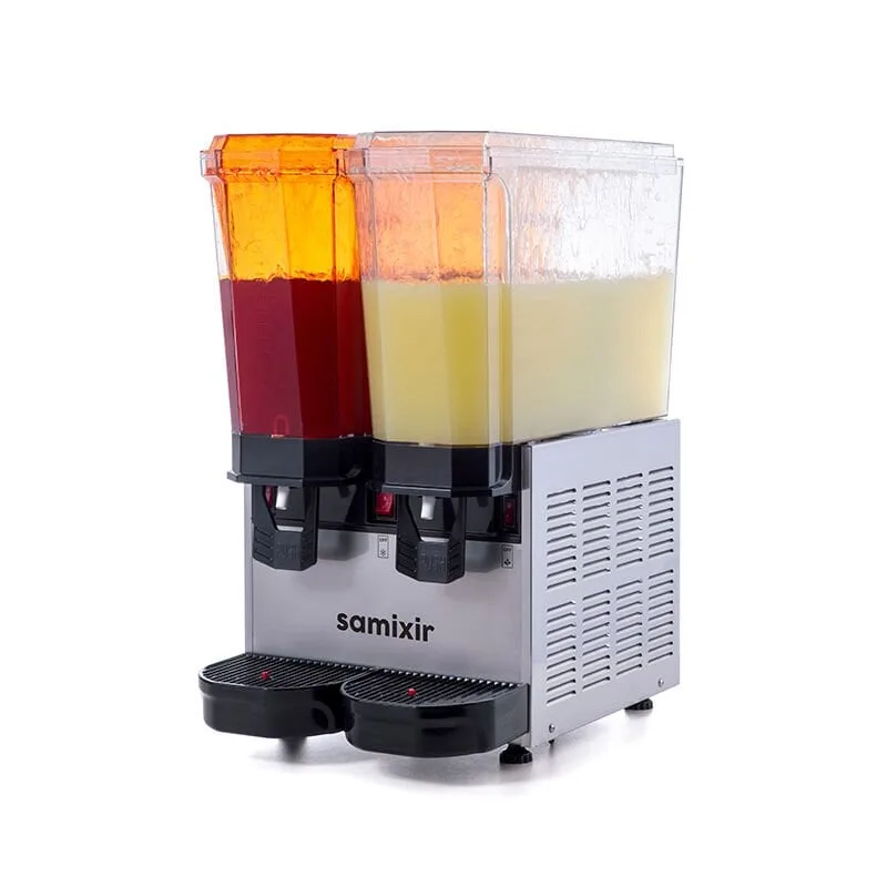 Samixir 40.SSI Klasik Twin Soğuk İçecek Dispenseri, 20+20 Lt, Çift Fıskiyeli, Inox