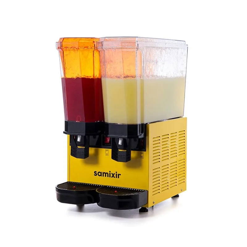 Samixir 40.SSY Klasik Twin Soğuk İçecek Dispenseri, 20+20 Lt, Çift Fıskiyeli, Sarı