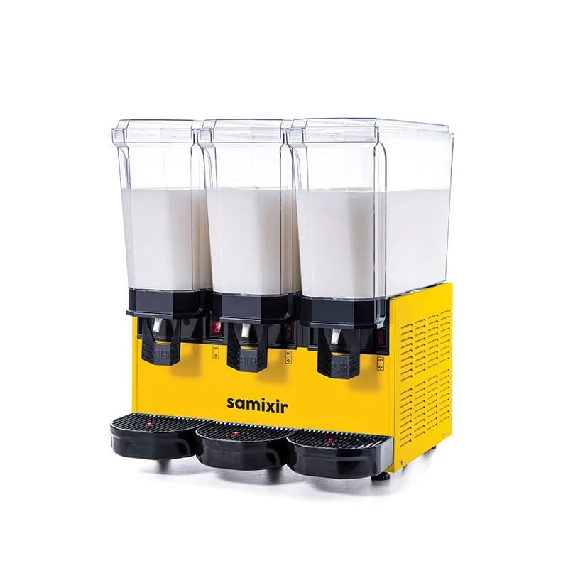 Samixir 60.MMMY Triple Klasik Karıştırıcılı Soğuk İçecek Dispenseri, 20+20+20 L, Sarı