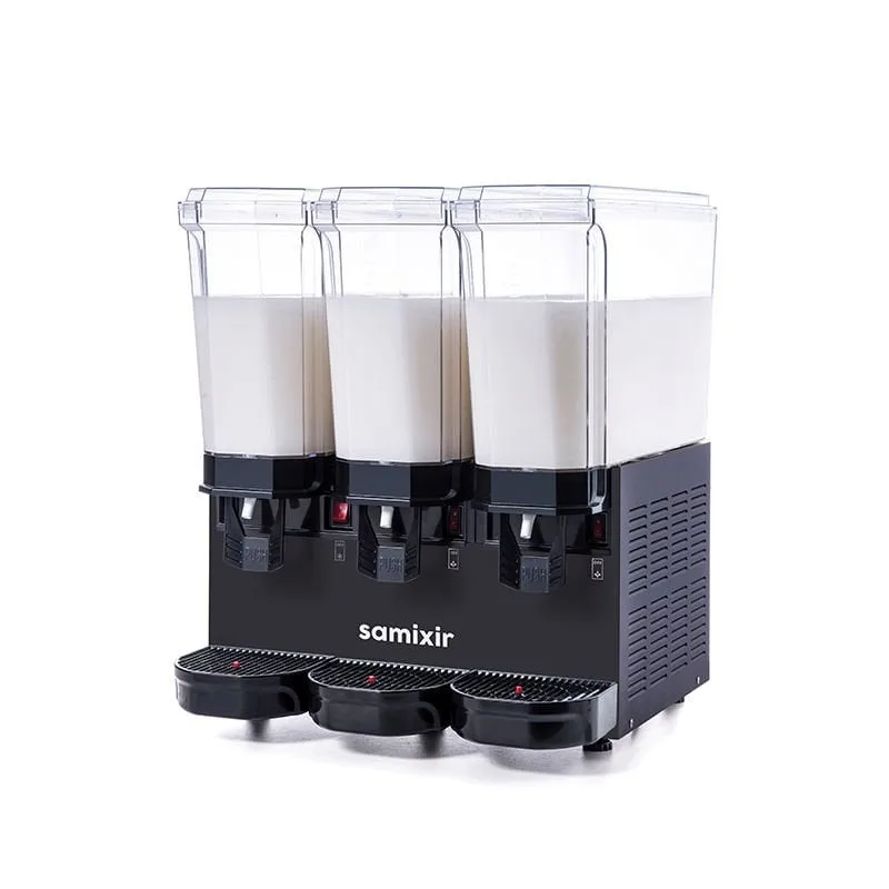 Samixir 60.MMMB Klasik Triple Soğuk İçecek Dispenseri, 20+20+20 lt, 3 Karıştırıcılı, Siyah