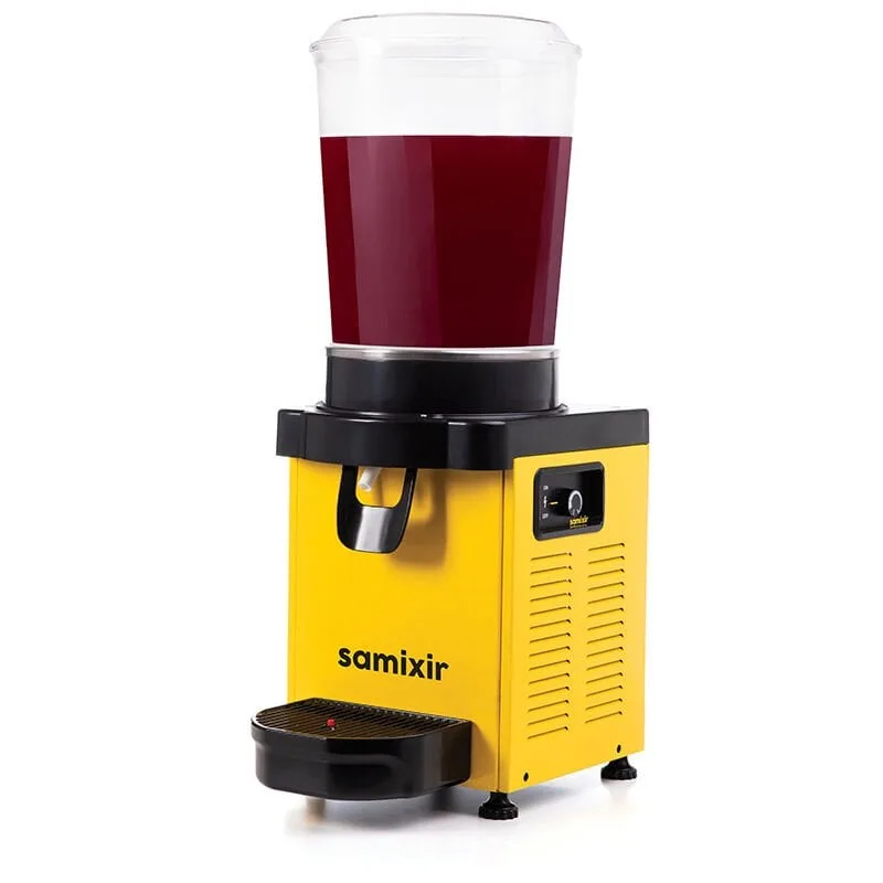 Samixir M10 Panoramik Soğuk İçecek Dispenseri, 10 Lt, Karıştırıcılı, Sarı