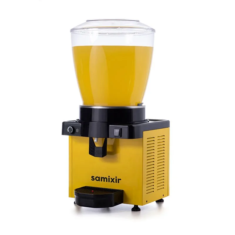 Samixir M22 Panoramik Soğuk İçecek Dispenseri, 22 Lt, Karıştırıcılı, Sarı