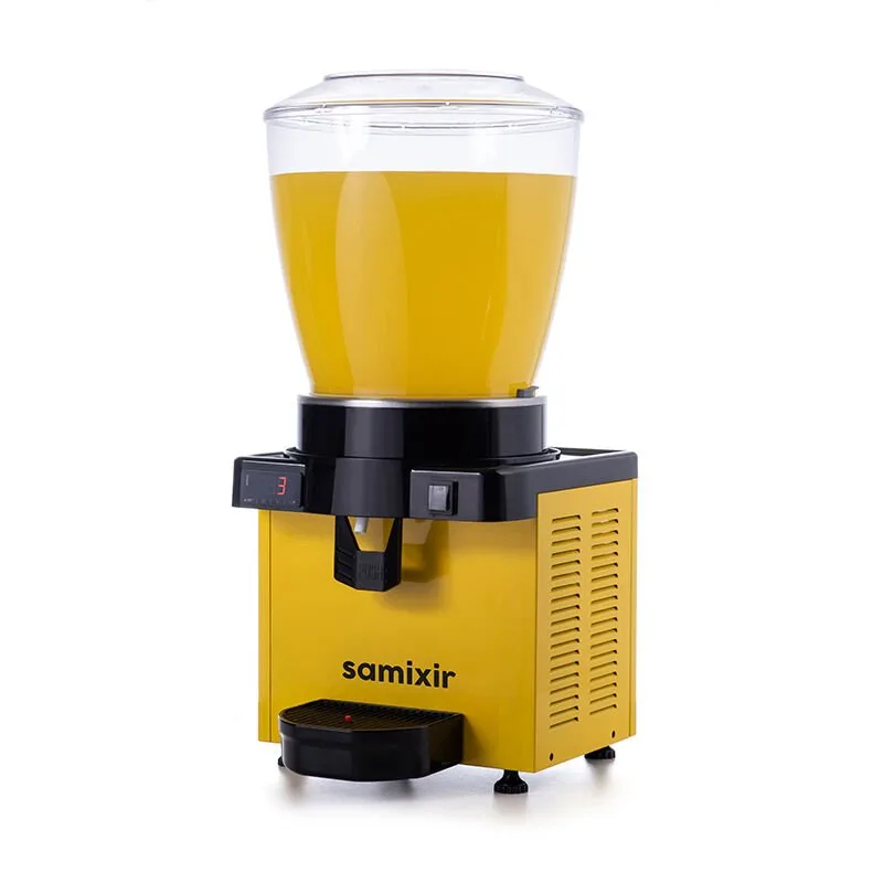 Samixir M22 Panoramik Soğuk İçecek Dispenseri, 22 Lt, Karıştırıcılı, Sarı, Dijital