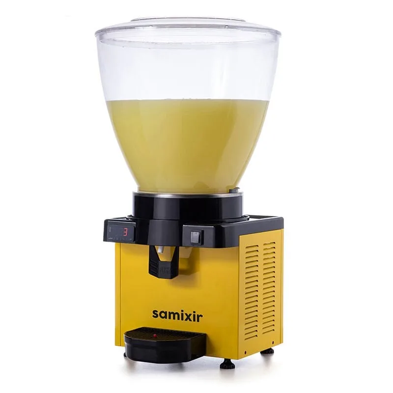 Samixir M40 Panoramik Soğuk İçecek Dispenseri, 40 Lt, Karıştırıcılı, Sarı, Dijital