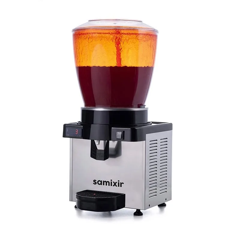 Samixir S22 Panoramik Soğuk İçecek Dispenseri, 22 Lt, Fıskiyeli, Inox, Dijital