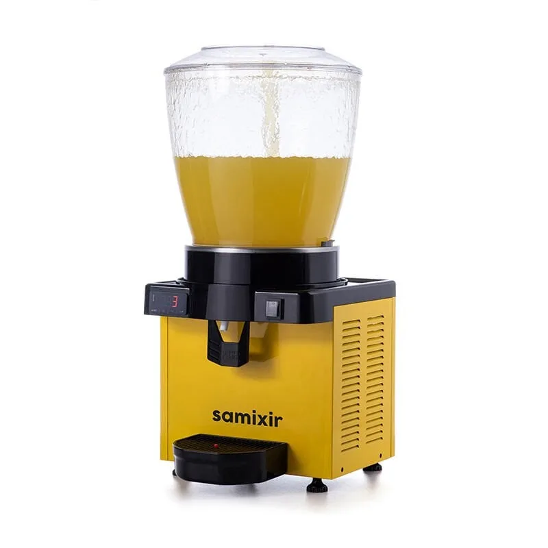 Samixir S22 Panoramik Soğuk İçecek Dispenseri, 22 Lt, Fıskiyeli, Sarı, Dijital