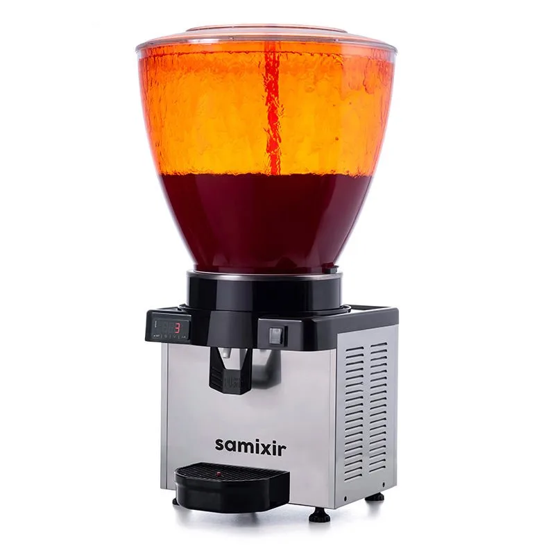 Samixir S40 Panoramik Soğuk İçecek Dispenseri, 40 Lt, Fıskiyeli, Inox, Dijital