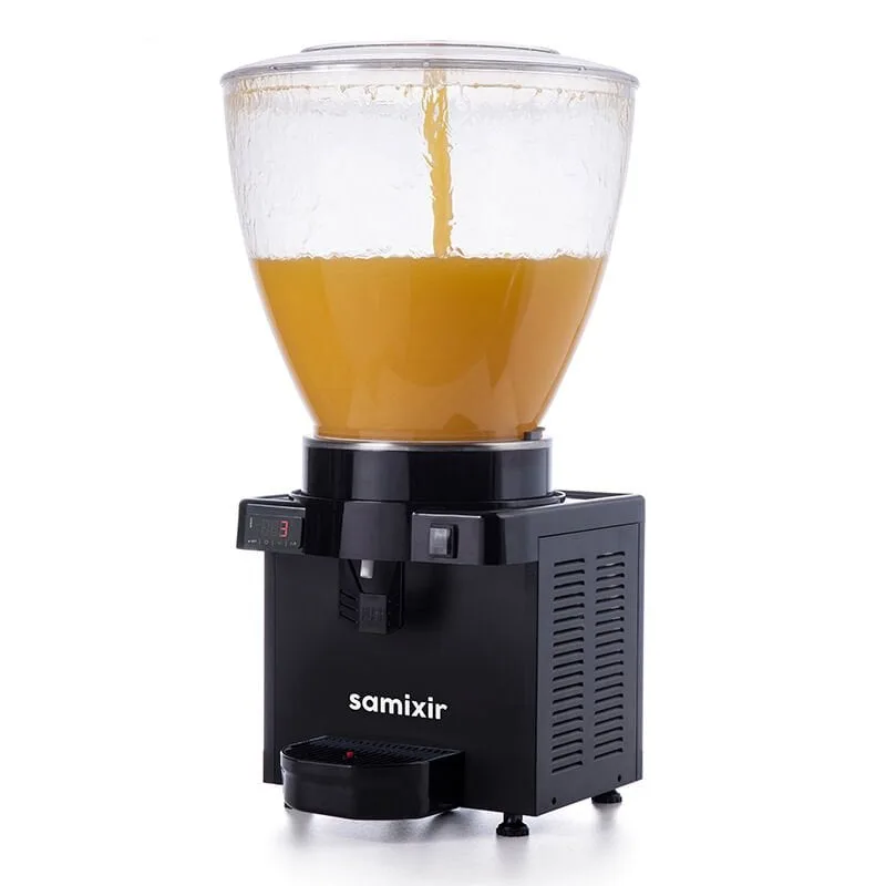 Samixir S40 Panoramik Soğuk İçecek Dispenseri, 40 Lt, Fıskiyeli, Siyah, Dijital