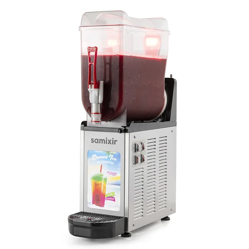 Samixir SLUSH12 Allure Ice Slush Granita Milkshake ve Soğuk Meyve Suyu Dispenseri, 12 L, Inox