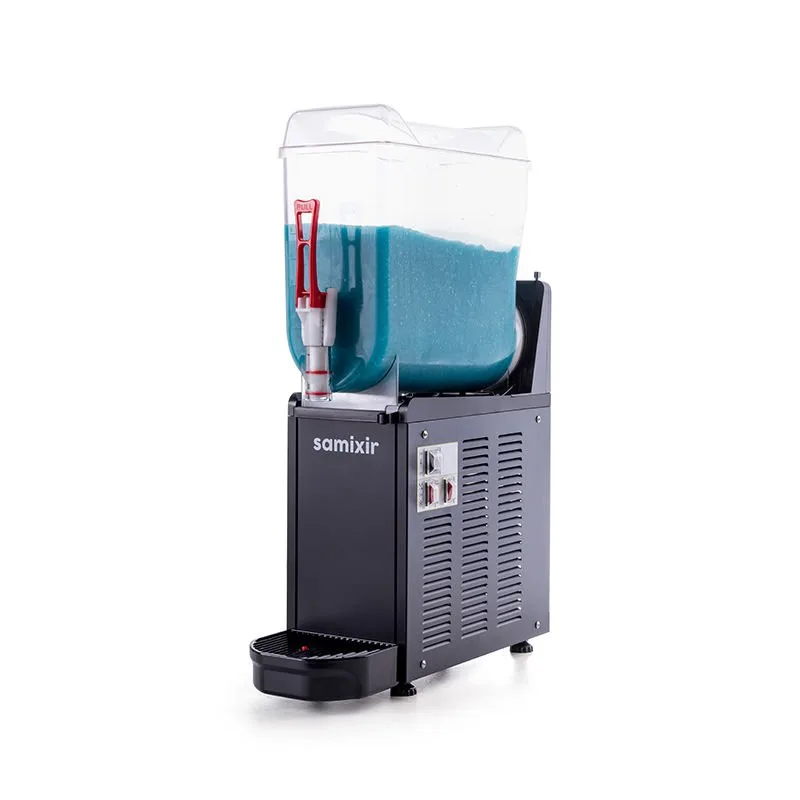 Samixir SLUSH12 Mono Ice Slush Granita Milkshake ve Soğuk Meyve Suyu Dispenseri, 12 L, Siyah