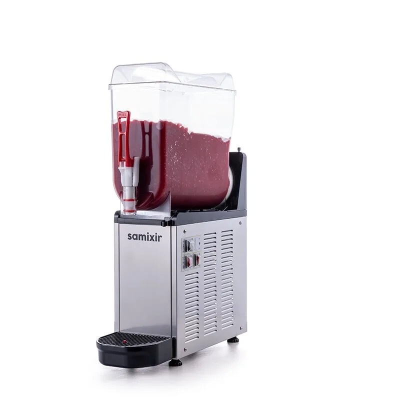 Samixir SLUSH12 Mono Ice Slush Granita Milkshake ve Soğuk Meyve Suyu Dispenseri, 12 L, Inox
