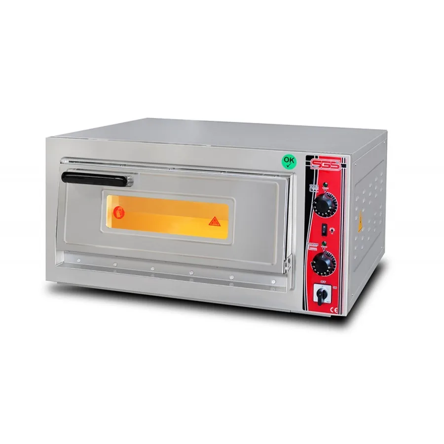 SGS PO 6262 E 30 cm x 4 Pizza Kapasiteli Termometreli Pizza Fırını, Elektrikli