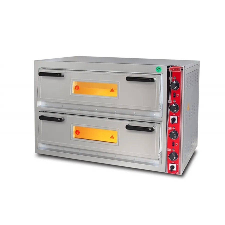 SGS PO 9262 DE 30 cm x 6+6 Pizza Kapasiteli Çift Katlı Pizza Fırını, Elektrikli