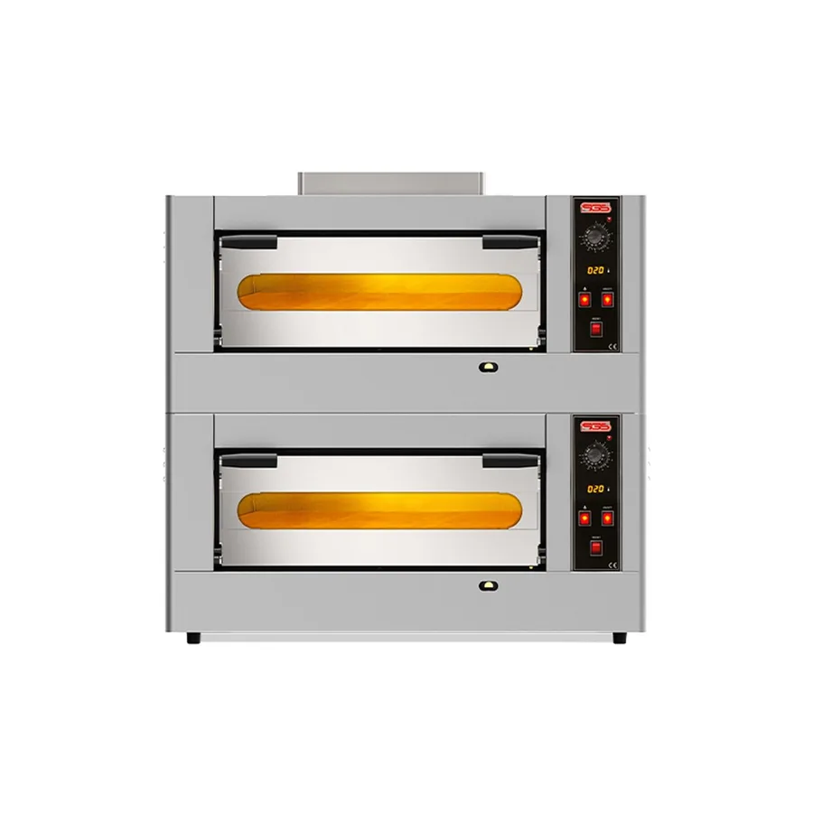 SGS Gazlı Pizza Fırını, Çift Katlı, 6+6 Adet 30 cm Pizza Kapasiteli, PO DOUBLE 6G