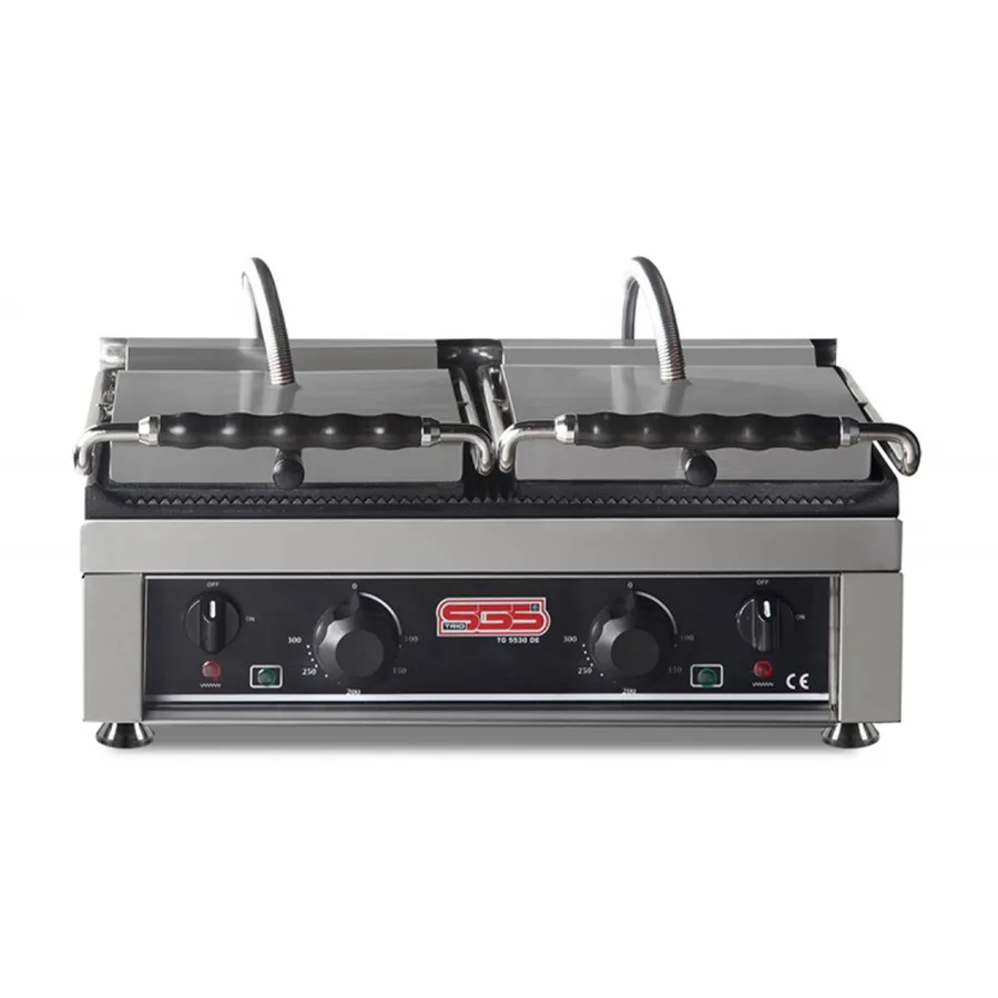 SGS Alt Üst Girintili Tost Makinesi, Çift Kapaklı, Elektrikli, TG 5530 DE
