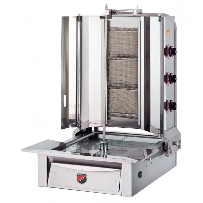 Silverinox Alttan Motorlu Doğalgazlı CE Döner Ocağı 3 Radyanlı