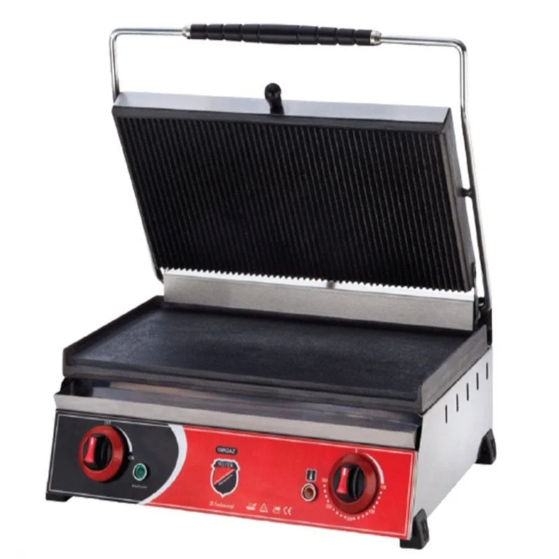 Silverinox Elektrikli Tost Makinesi, 16 Dilim, Altı Düz