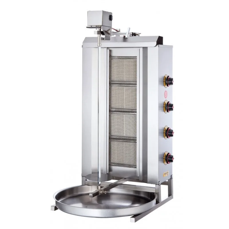 Silverinox Üstten Motorlu Doğalgazlı CE Döner Ocağı 5 Radyanlı