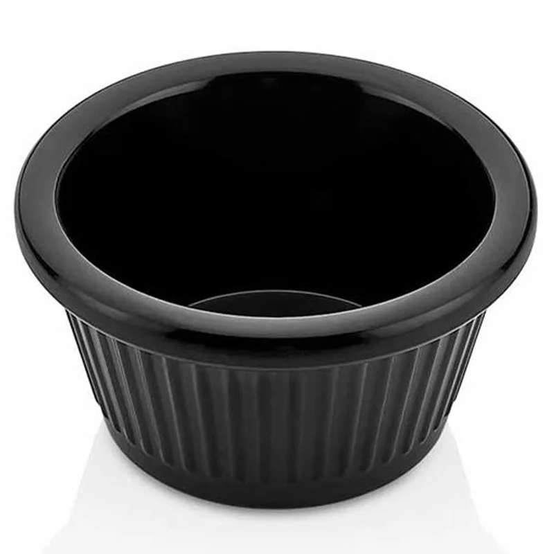 Külsan Thermoset Ramekins, Minimal, 6 cm, 45 ml, Siyah