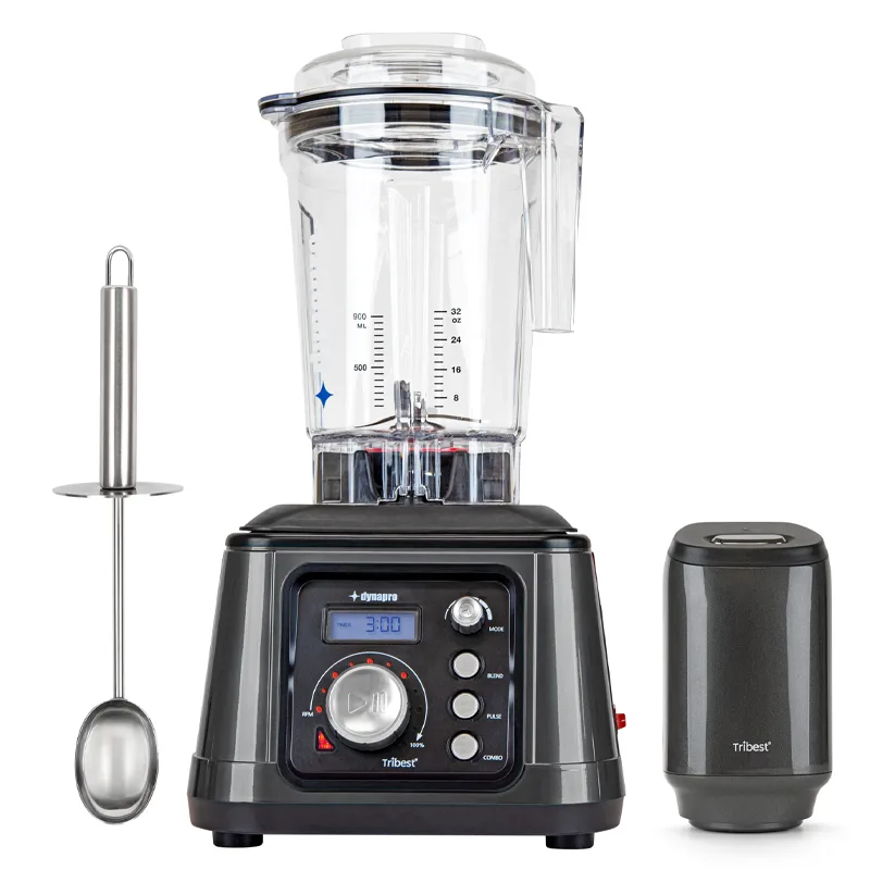 Tribest DPS-2250GY-F Dynapro Commercial Vakumlu Blender, 1.8 L, 1865 W, Siyah