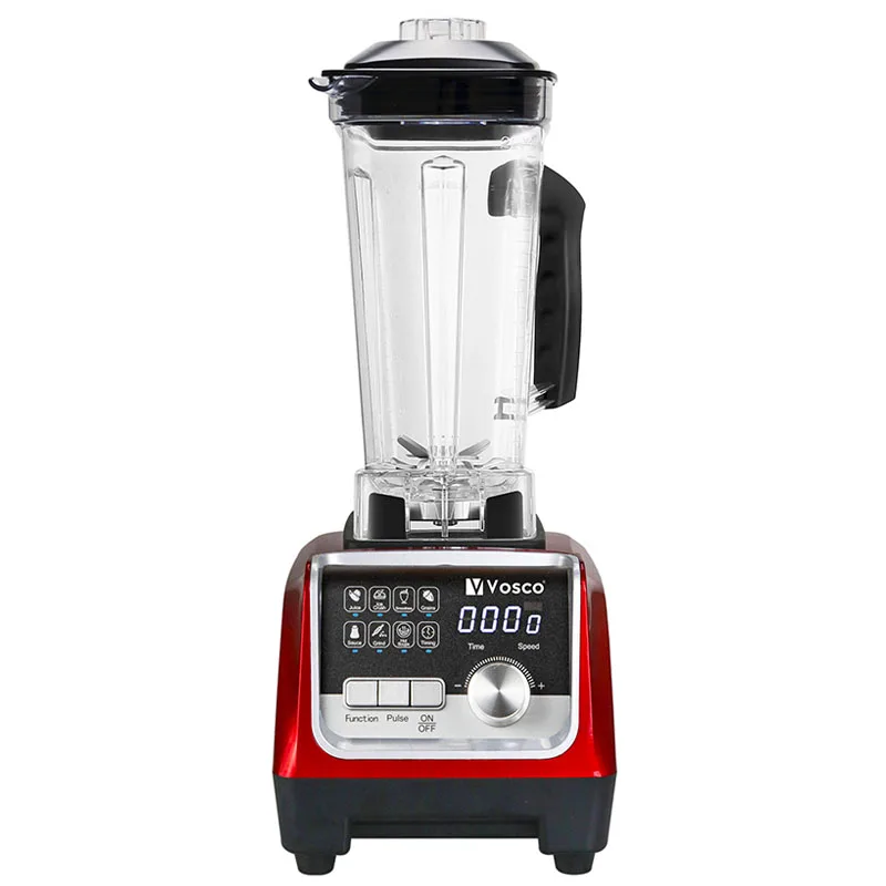 Vosco Bar Blender Pro Dijital 2200W Kırmızı | 2 Lt Buz Kırıcı Blender