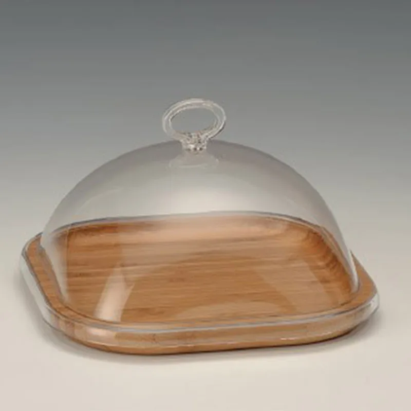 Zicco ZCP-695 Akrilik Kapaklı Ahşap Altlı Fanus, 21x21x13 cm