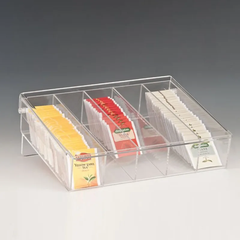 Zicco ZCP-040 Akrilik Çay Standı, 5 Bölmeli, 33x27x8 cm