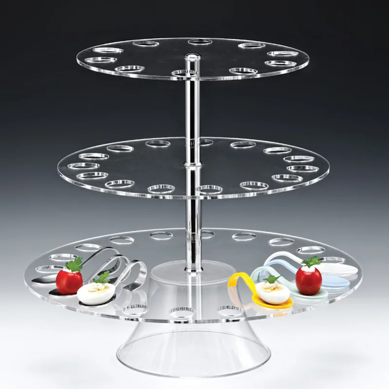 Zicco ZCP-496 Akrilik Servis Standı, 45 Gözlü, 63 cm, Şeffaf