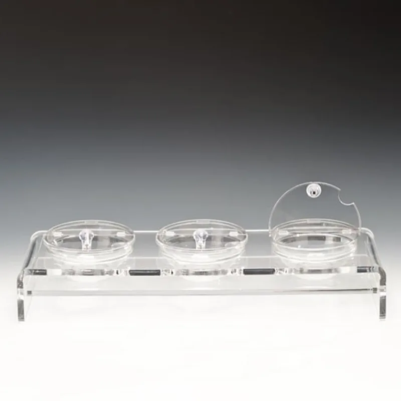 Zicco ZCP-288 Cam Kaseli Kapaklı Polikarbon Teşhir Standı, 3'lÜ, 57x19 cm