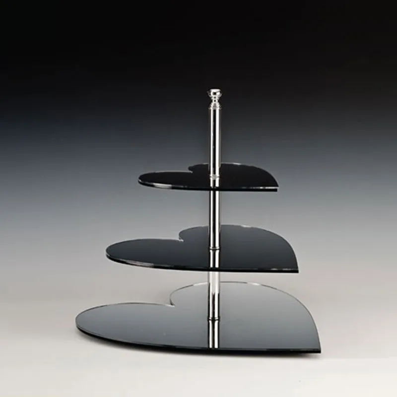 Zicco ZCP-117 Aynalı Kalp Teşhir Standı, 3'lü 20x30x40 cm