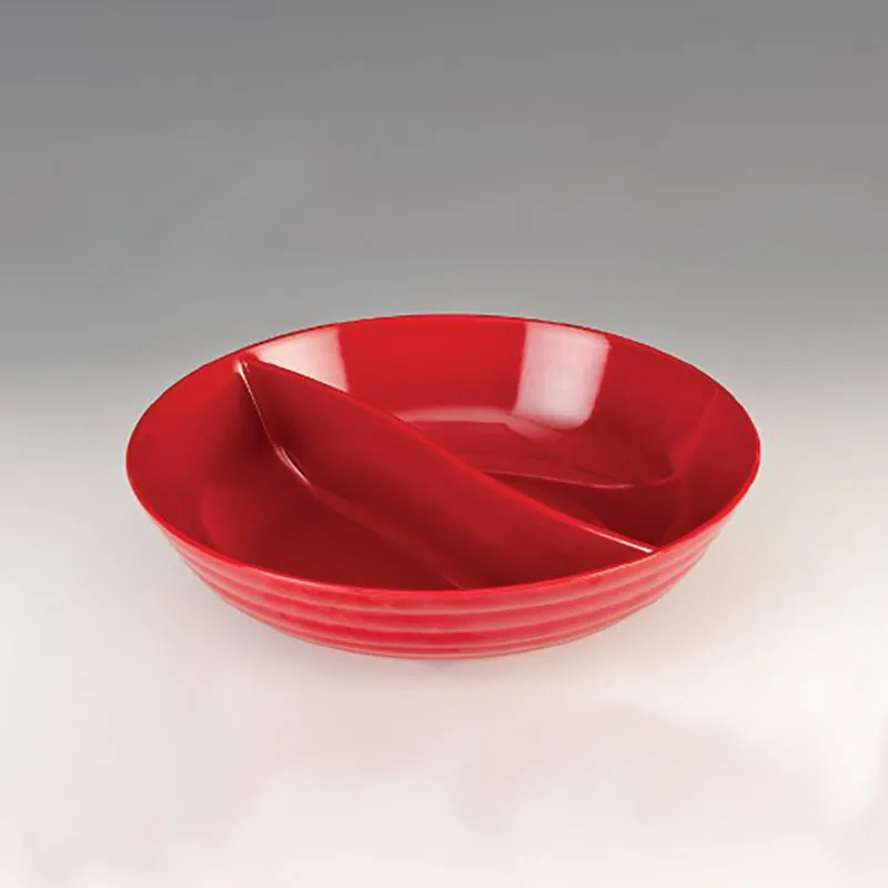 Zicco K-993 Bölmeli Melamin Teşhir Tabağı, 33.5x9 cm, Kırmızı
