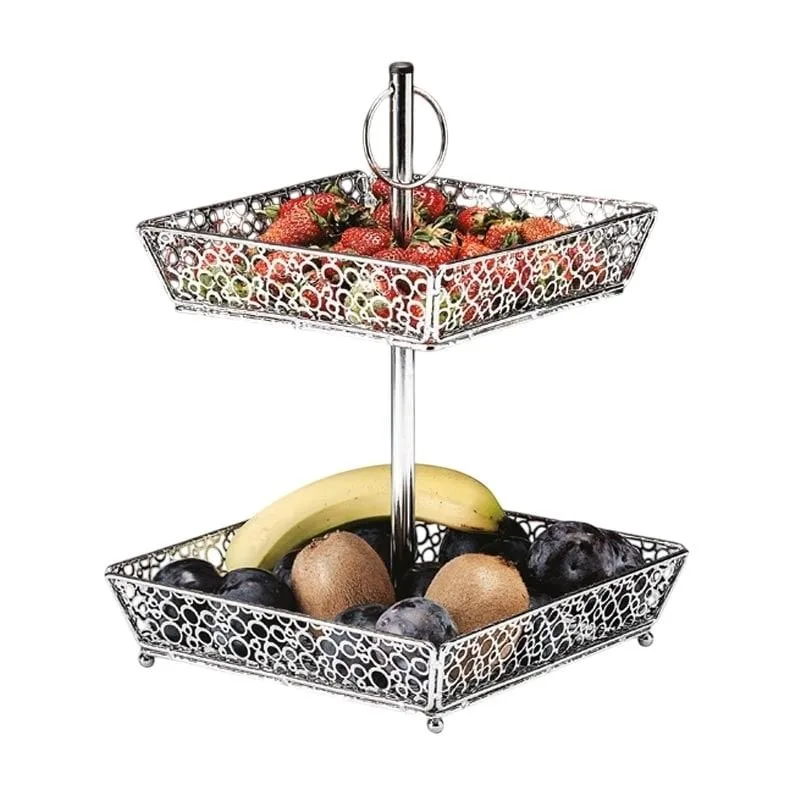 Zicco CS-128101 Kare Formlu Telli Meyvelik, 2 Katlı, 25x35 cm
