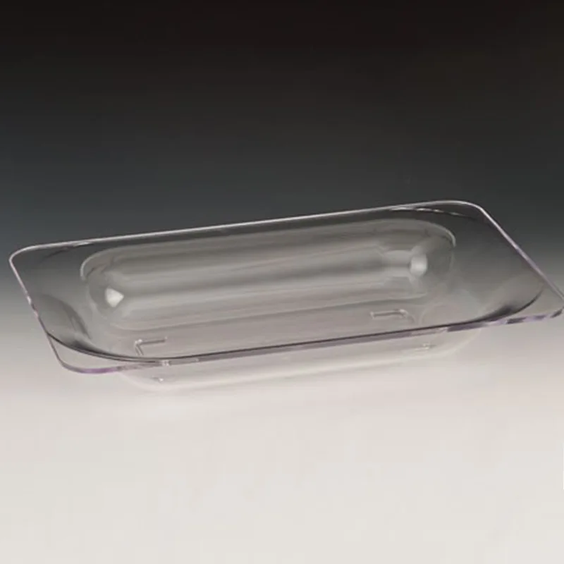 Zicco ZCP-298 Polikarbon Dikdörtgen Teşhir Tabağı, 40x26x6.5 cm, Şeffaf