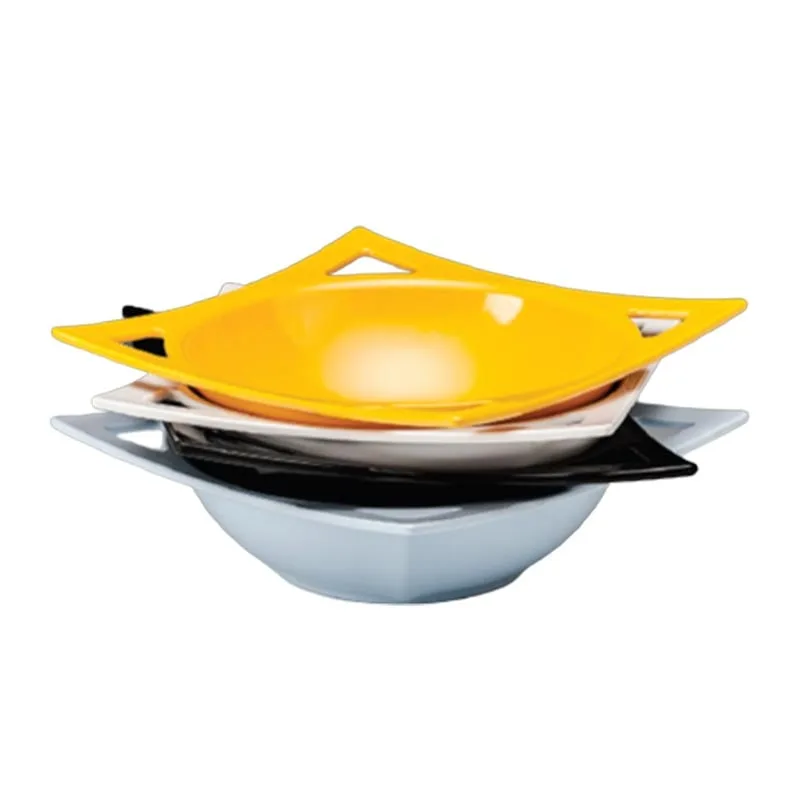 Zicco K-19471 Melamin Teşhir Tabağı, 27x27x8 cm, Siyah