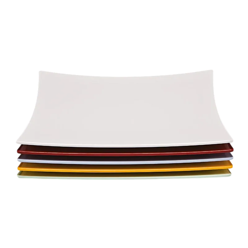 Zicco K-777 Melamin Kare Teşhir Tabağı, 35x35 cm, Beyaz